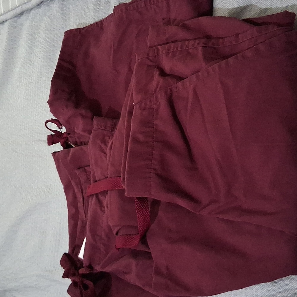 Burgundy Drawstring Pants/Scurbs
